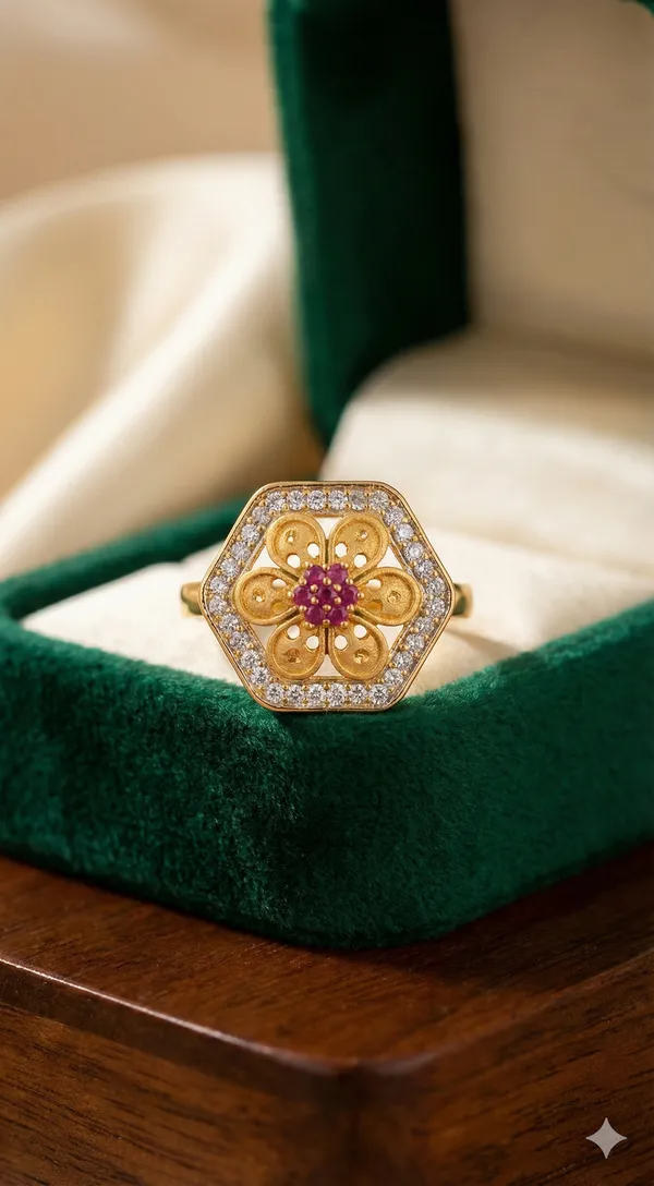 Micro_Gold_Plated_Daily_Wear_And_Diamond_Studded_Fancy_Adjustable_Flower_Ring