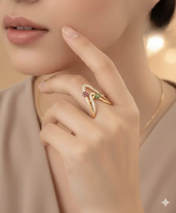 Gold_Plated_Kemp_Stone_Studded_Flower_Design_Adjustable__U_Shape_Ring