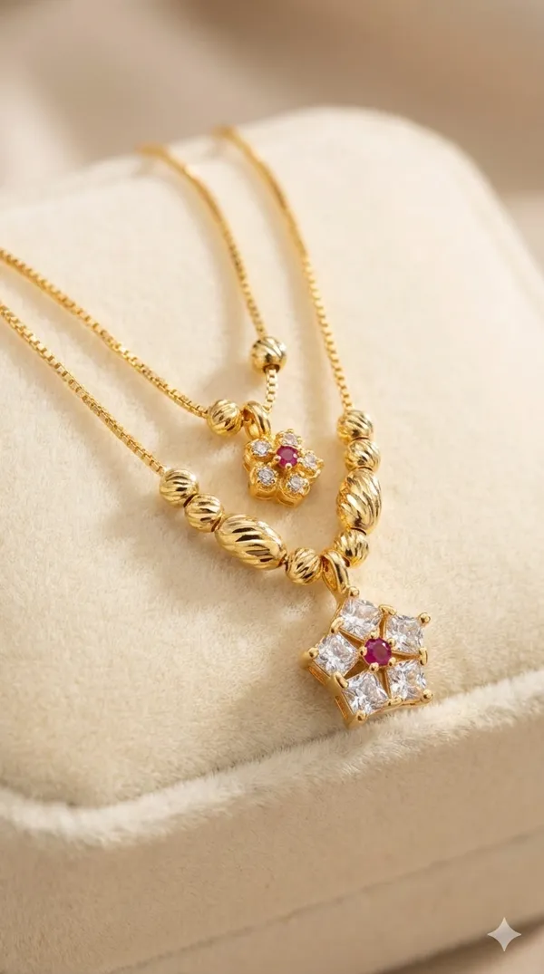 Micro_Gold_Plated_Daily_Wear_2_Layer_Fancy_18_Inches_Flower_Chain