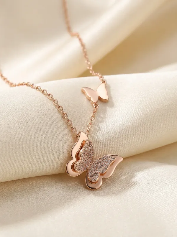 Rose_Gold_Plated__Daily_Wear_Stainless_Steel_Butterfly_Fancy_Chain