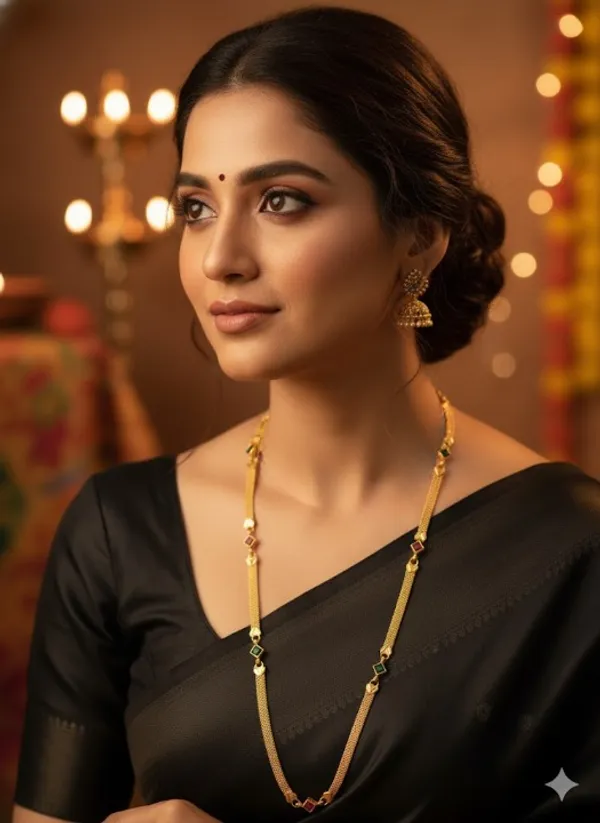 gold_plated_daily_wear_kemp_stone_18_inches_chain_with_adjustable_swan_kadli