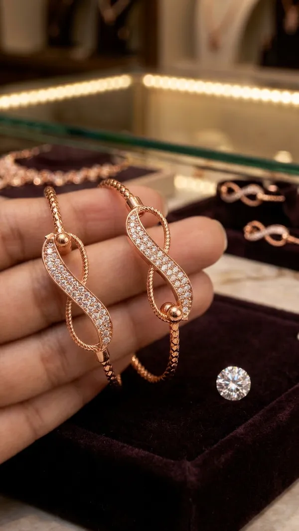 Elegant_Infinity_Twist_Gold_Plated_Diamond_Studded_Adjustable_Bracelet_Pair