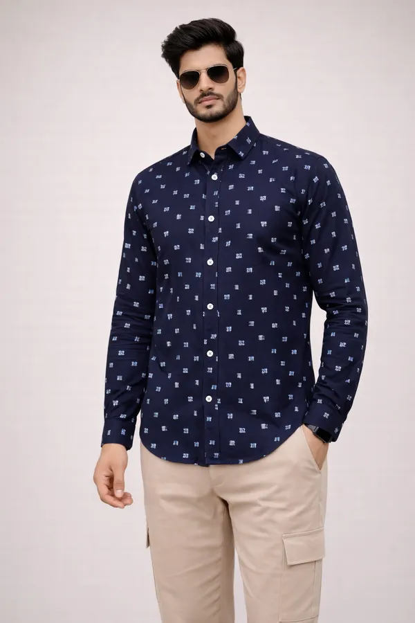 Navy_Blue_Cotton_Printed_Full_Sleeve_Shirt_Premium_Cotton_Blend