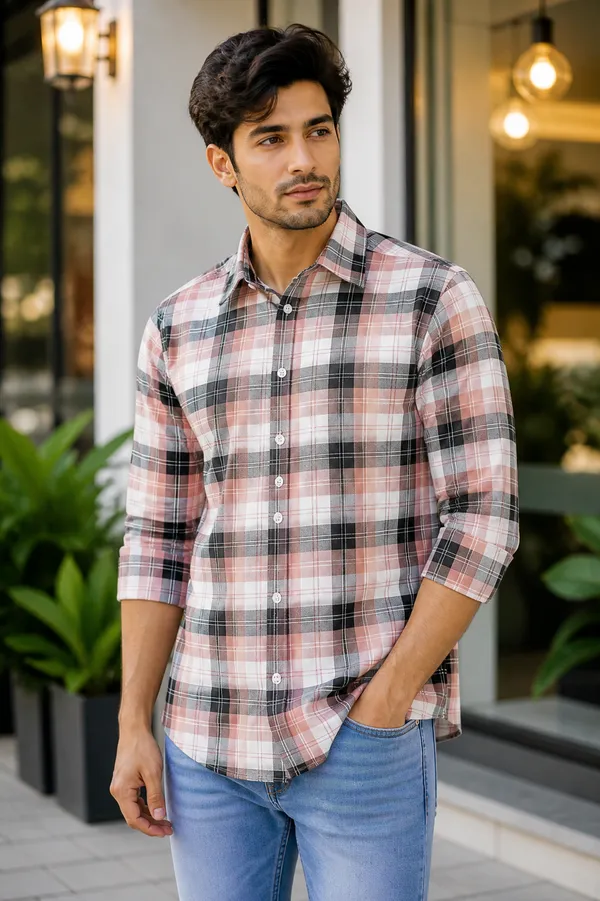 No_Choice_Stylish_Full_Sleeve_Cotton_Blend_Flannel_Shirt_for_Men