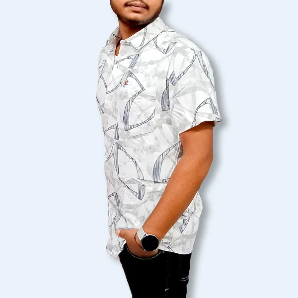Half_Sleeves_Shirts_Premium_Cotton_Blend_|_Stylish__Casual_Shirts_Premium_Cotton_Blend_Half_Sleeve