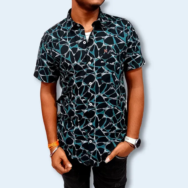 Half_Sleeves_Shirts_Premium_Cotton_Blend_|_Stylish__Casual_Shirts_Premium_Cotton_Blend_Half_Sleeve