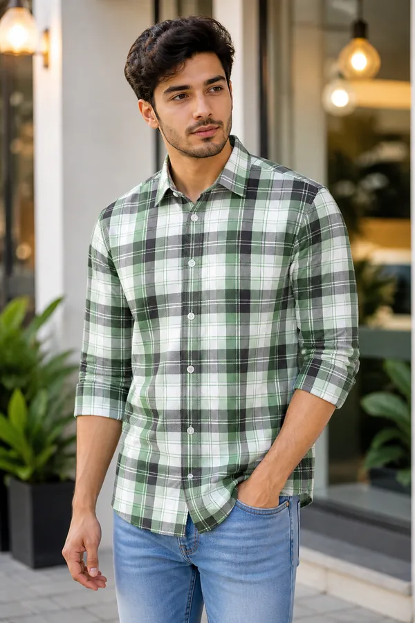 No_choice_Stylish_Full_Sleeve_Cotton_Blend_Flannel_Shirt_for_Men