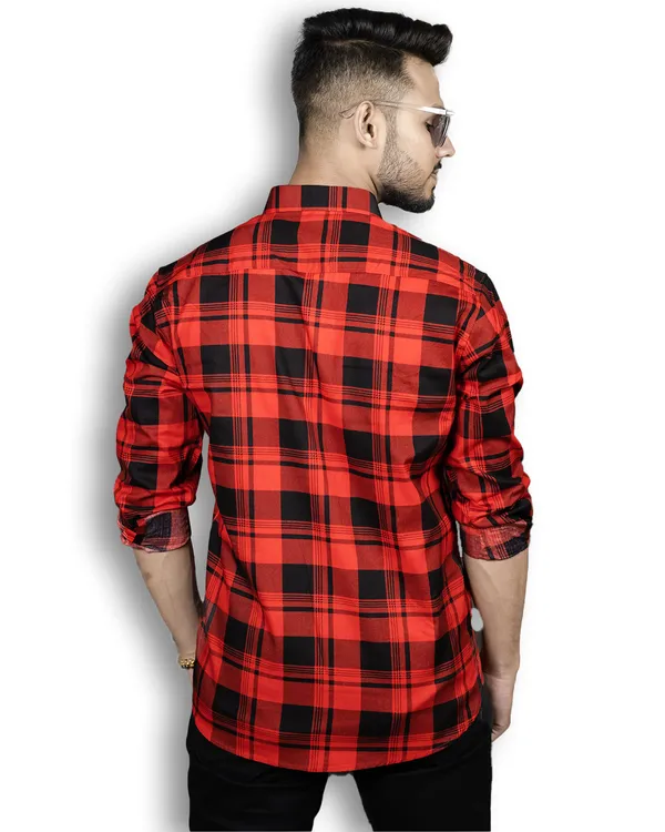 Cotton_Printed_Red_Checks_Shirt_Premium_Cotton_Blend