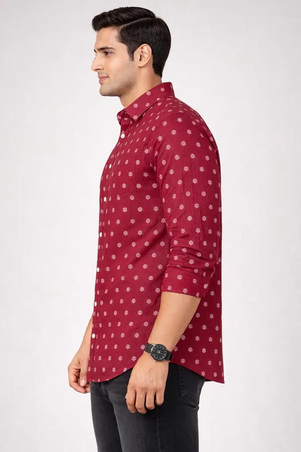Tortoise_Navy_Maroon_Digital_Printed_Shirts_Premium_Cotton_Blend