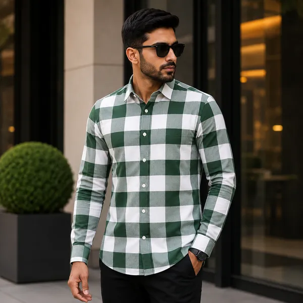 Men’s_Big_Box_Check_Shirt_–_Cotton_Blend,_Soft_Fabric,_Perfect_for_Office_&_Job_Wear