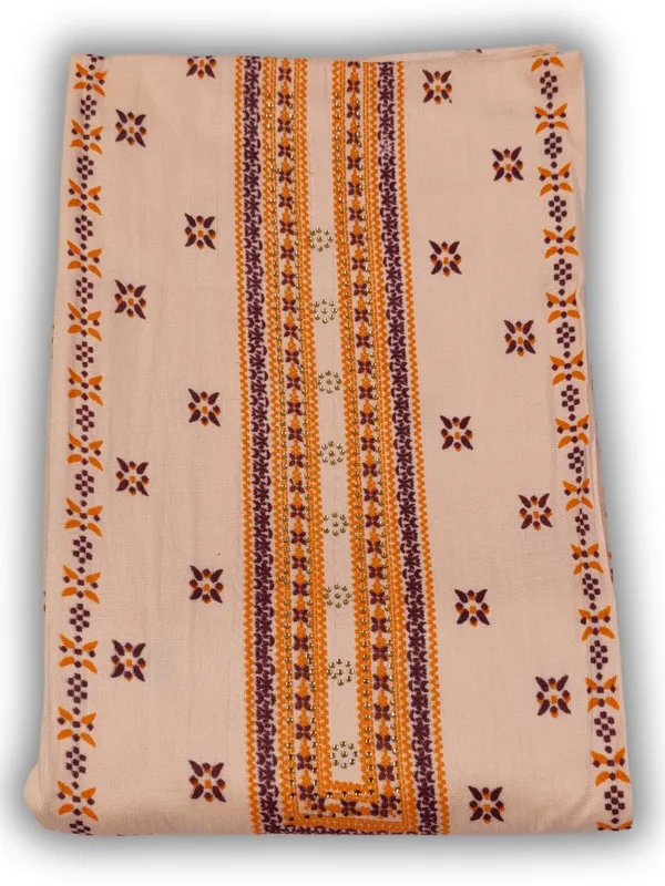 Cantaloupe_Orange_Indo_Cotton_Printed_Unstitched_Dress_Material