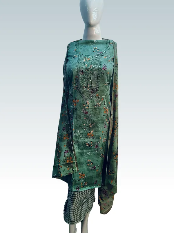 Green_Indo_Cotton_Printed_Unstitched_Dress_Material