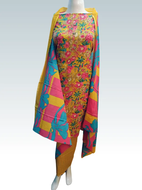 Unstitched_Yellow_Indo_Cotton_Printed_Dress_Material