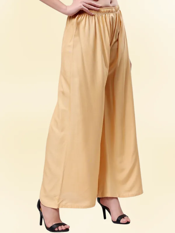 Gleaming_Gold_Rayon_Cotton_Simple_Plan_Palazzo:_Luxe_Appeal