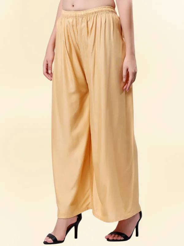 Gleaming_Gold_Rayon_Cotton_Simple_Plan_Palazzo:_Luxe_Appeal