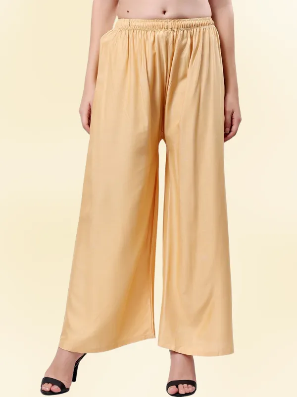 Gleaming_Gold_Rayon_Cotton_Simple_Plan_Palazzo:_Luxe_Appeal