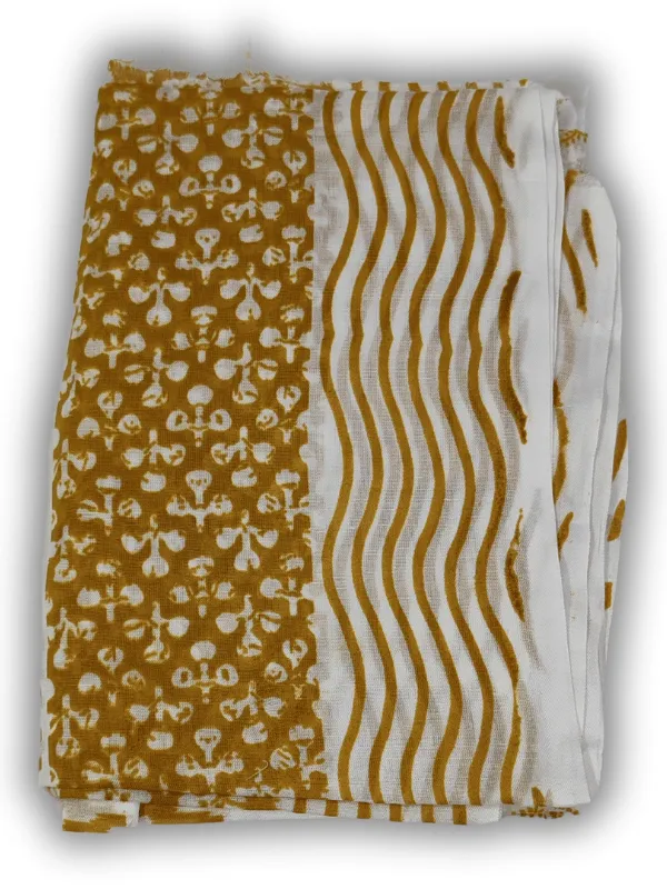 White_&_Golden_Indo_Cotton_Printed_Unstitched_Dress_Material