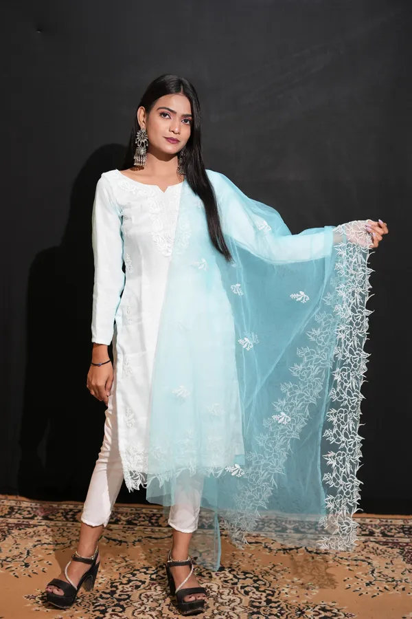 Sky_Blue_Organza_(Poly)__Suit_with_White_Aster_Embroidery