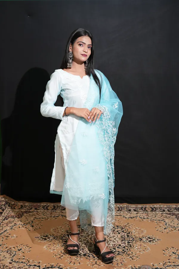Sky_Blue_Organza_(Poly)__Suit_with_White_Aster_Embroidery