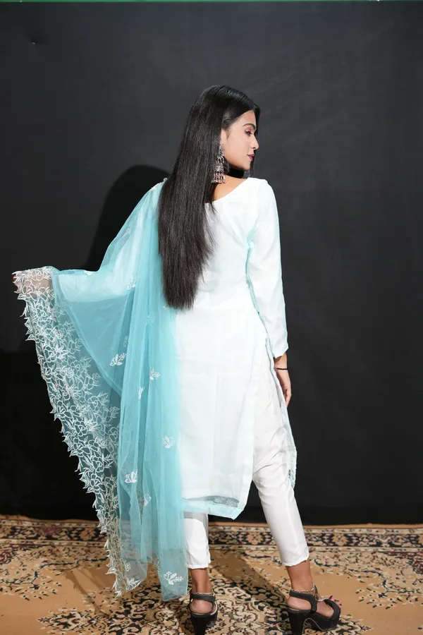 Sky_Blue_Organza_(Poly)__Suit_with_White_Aster_Embroidery