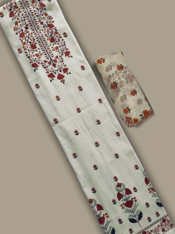 Cream_Indo_Cotton_Printed_Unstitched_Dress_Material