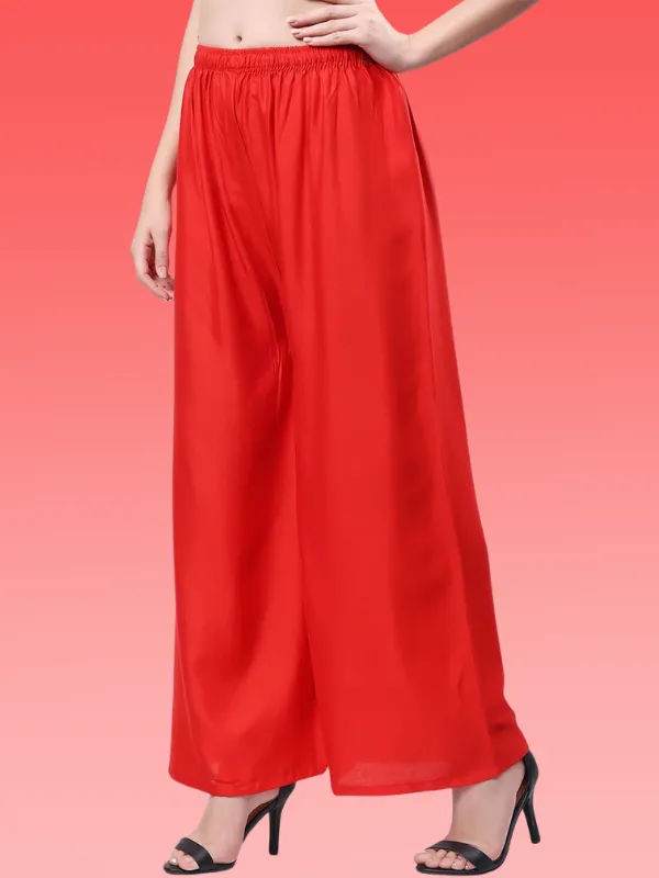 Red_rayon_cotton_Simple_Plan_palazzo:_Make_a_Statement