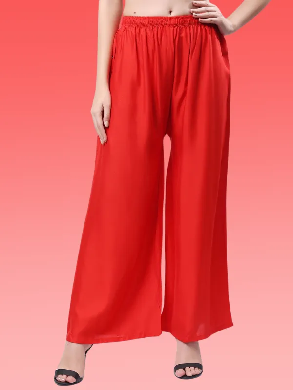 Red_rayon_cotton_Simple_Plan_palazzo:_Make_a_Statement