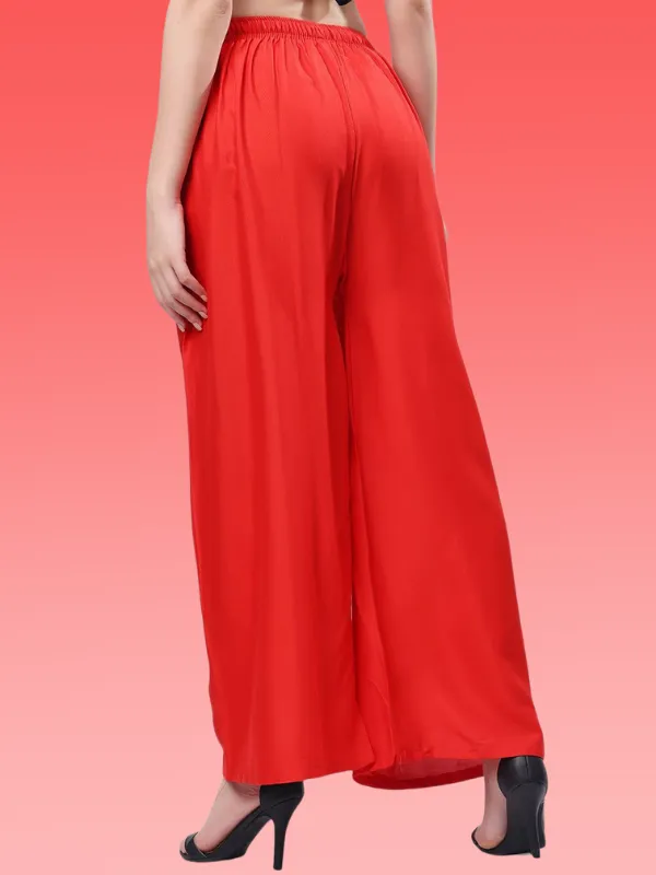 Red_rayon_cotton_Simple_Plan_palazzo:_Make_a_Statement