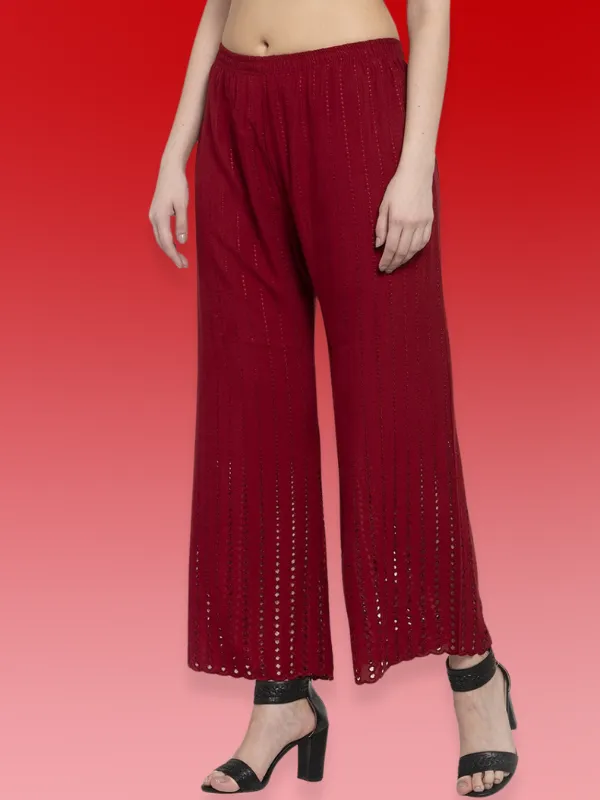 Sleek_Maroon_Shera_Plaazo:_Modern_Minimalism