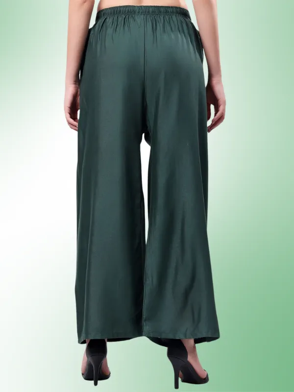 Dark_Green_Rayon_Cotton_Simple_Plan_Palazzo_:_Earthy_Elegance
