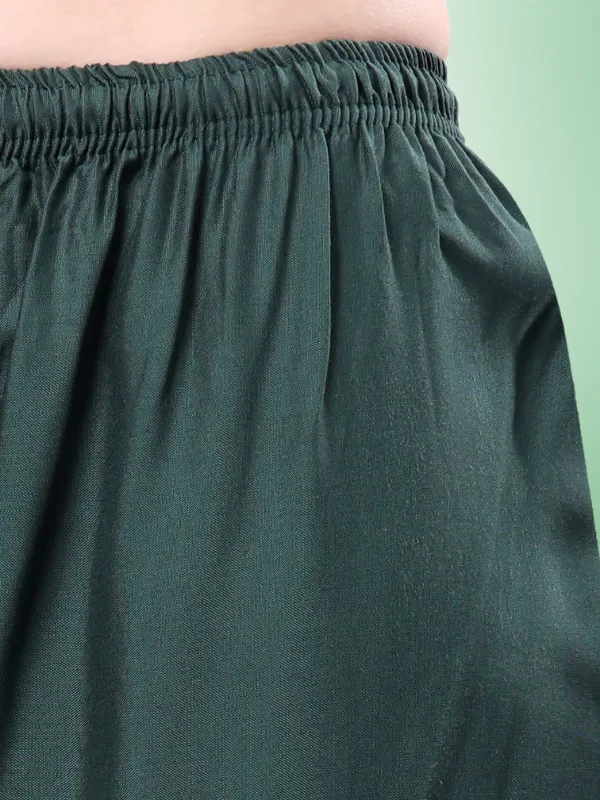 Dark_Green_Rayon_Cotton_Simple_Plan_Palazzo_:_Earthy_Elegance