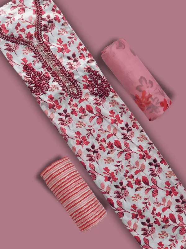 Red_&_White_Indo_Cotton_Printed_Unstitched_Dress_Material
