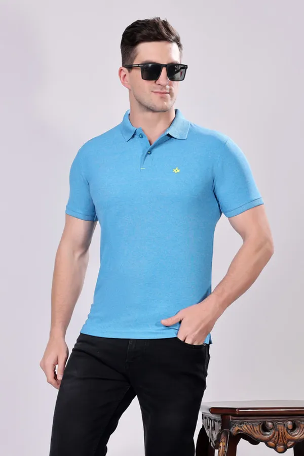 Premium__Blue_Polo_Tshirt_for_Men