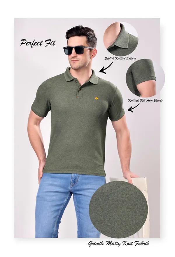 Premium__O_Green_Polo_Tshirt_for_Men