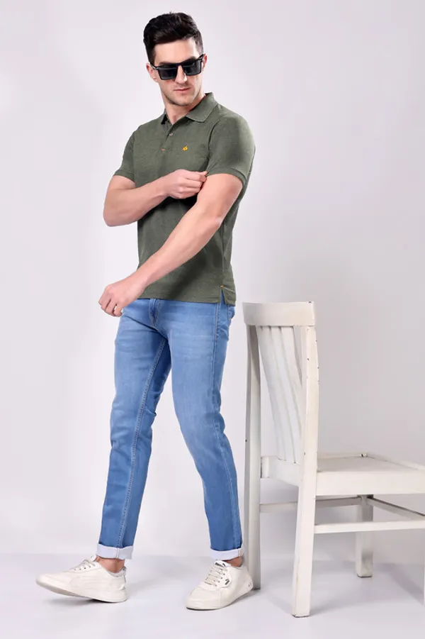 Premium__O_Green_Polo_Tshirt_for_Men