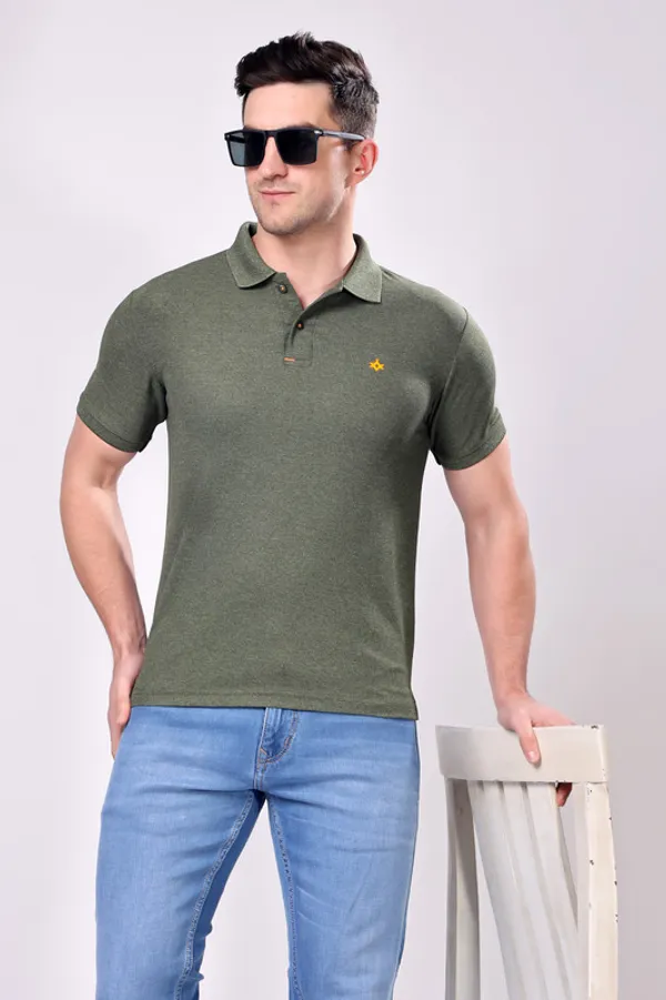 Premium__O_Green_Polo_Tshirt_for_Men