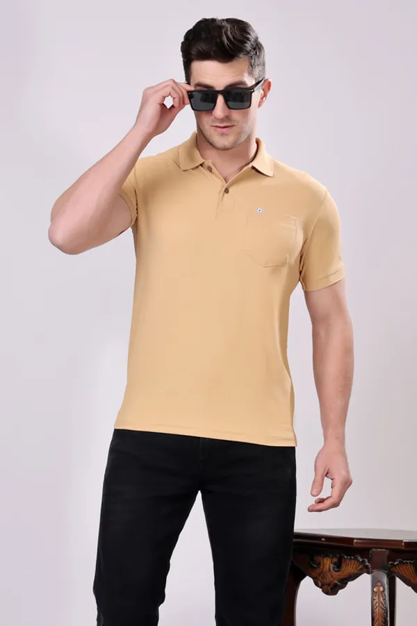Premium__Plain_Beige_Color_Polo_Tshirt_for_Men