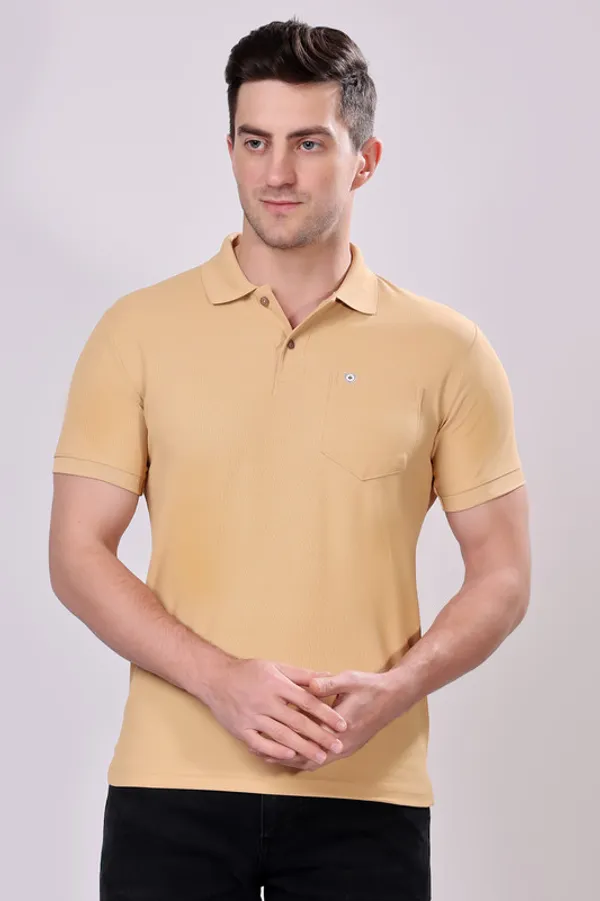 Premium__Plain_Beige_Color_Polo_Tshirt_for_Men