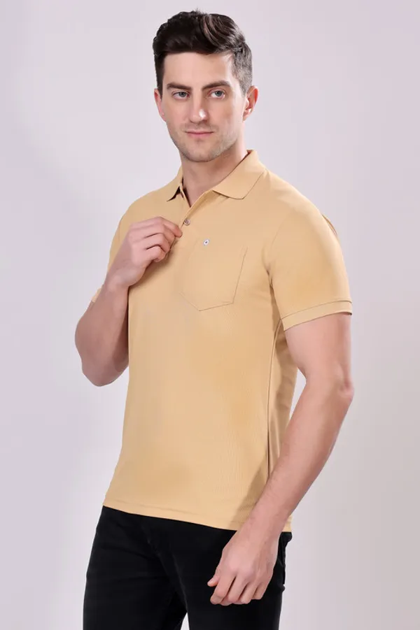 Premium__Plain_Beige_Color_Polo_Tshirt_for_Men