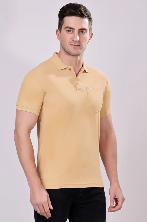 Premium__Plain_Beige_Color_Polo_Tshirt_for_Men