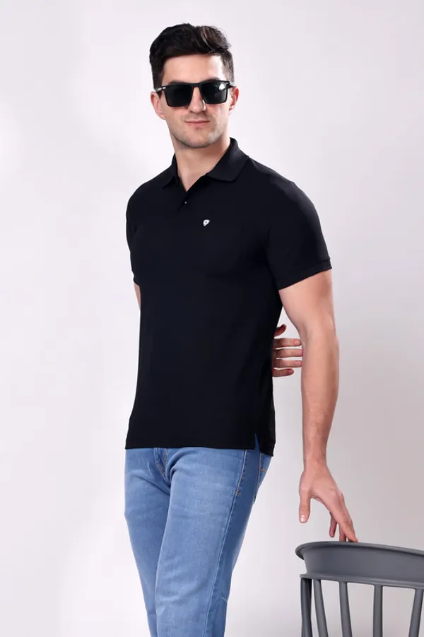 Premium__Plain_Black_Color_Polo_Tshirt_for_Men