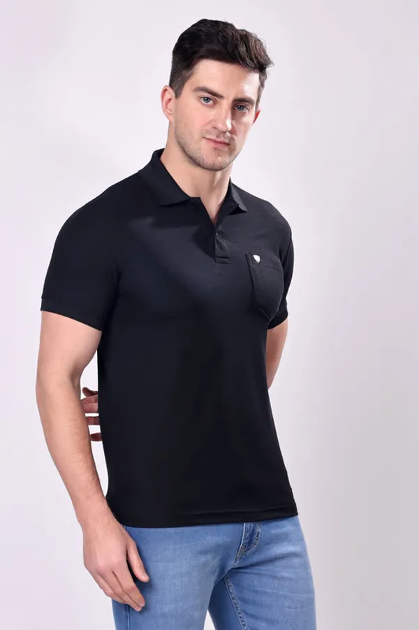 Premium__Plain_Black_Color_Polo_Tshirt_for_Men