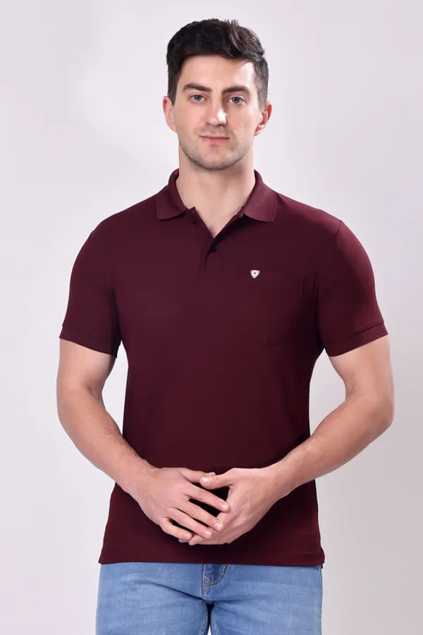 Premium__Plain_Burgundy_Color_Polo_Tshirt_for_Men