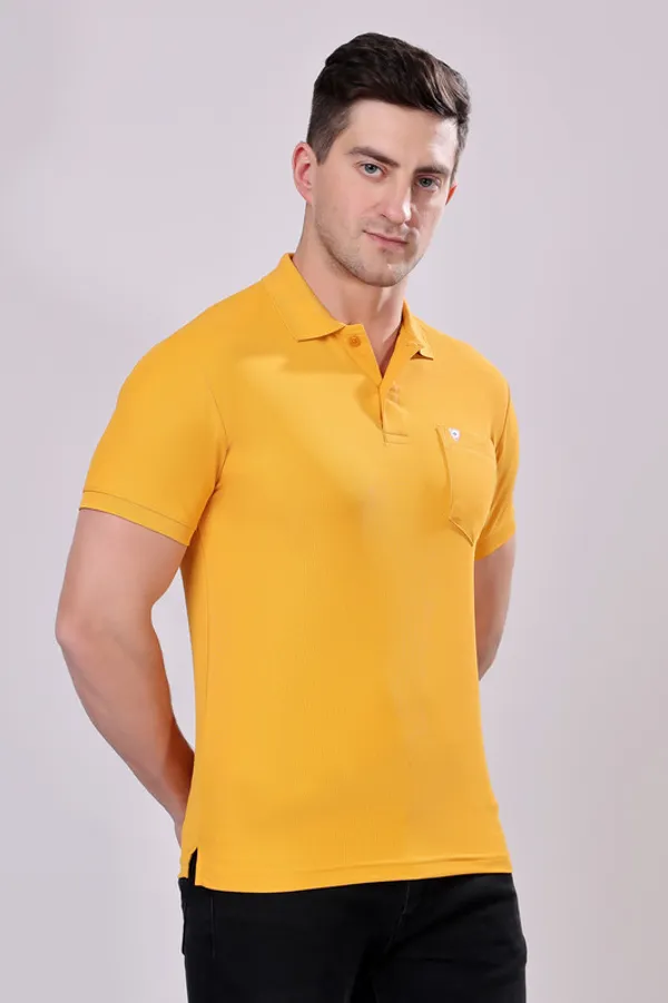 Premium__Plain_Mustard_Color_Polo_Tshirt_for_Men