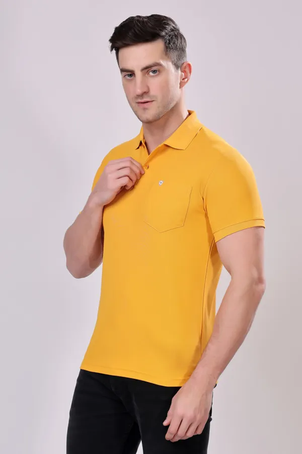 Premium__Plain_Mustard_Color_Polo_Tshirt_for_Men