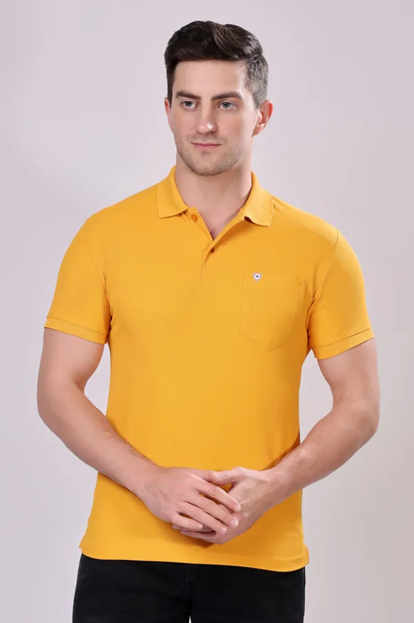 Premium__Plain_Mustard_Color_Polo_Tshirt_for_Men