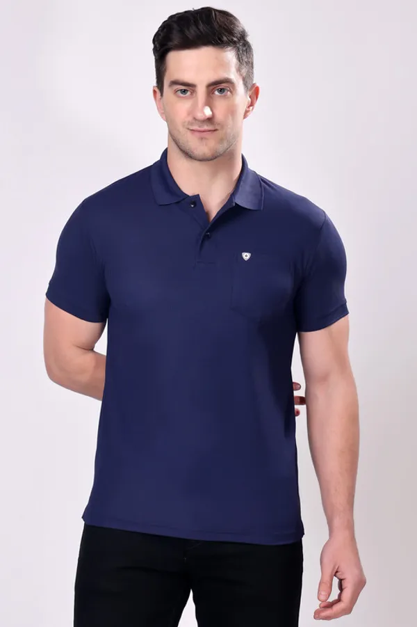 Premium__Plain_Navy_Color_Polo_Tshirt_for_Men
