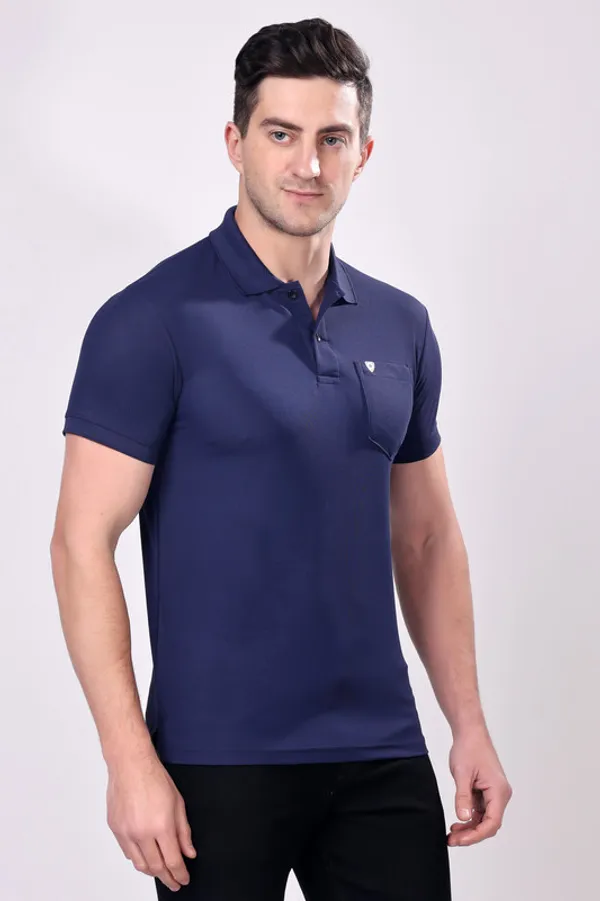 Premium__Plain_Navy_Color_Polo_Tshirt_for_Men