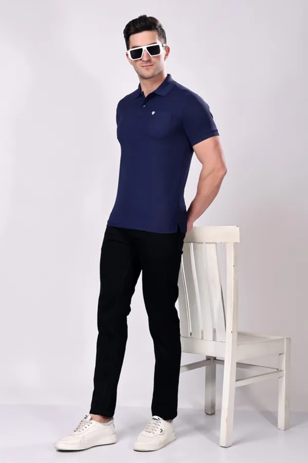 Premium__Plain_Navy_Color_Polo_Tshirt_for_Men