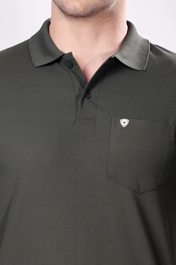 Premium__Plain_Olive_Color_Polo_Tshirt_for_Men